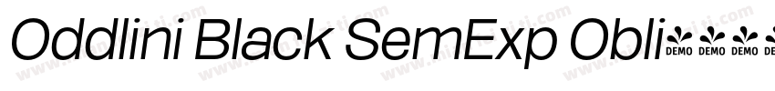 Oddlini Black SemExp Obli字体转换
